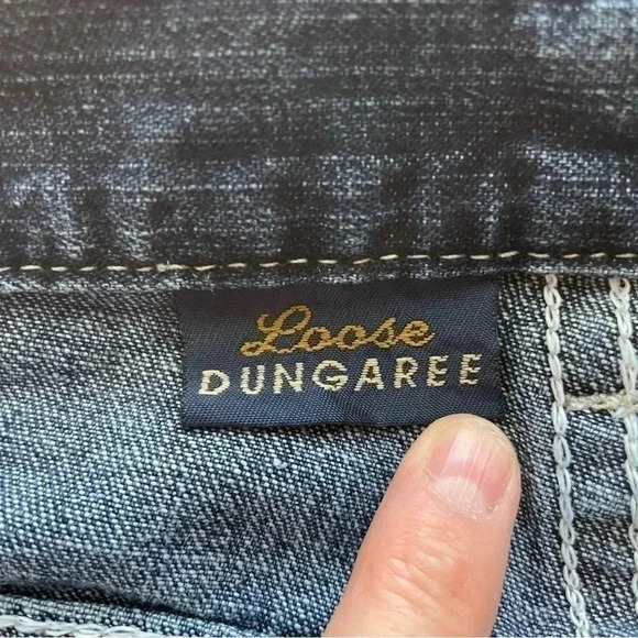 Lee Mens Blue Dungarees Jeans 42x32 Loose Fit - Picture 10 of 11